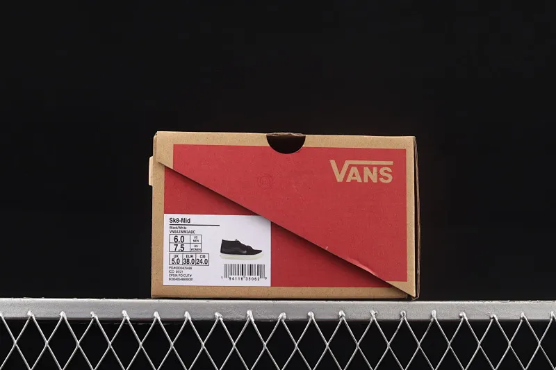 All categories Vans Vans series Vans Mid Vans China Vans Sk8-Mid official new cool transparent glass glue black Chinese sneakers VN0A3WM3ABC